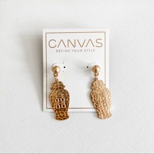 Canvas Style Ginger Jar Earrings